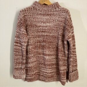 Old Navy XS Cowl Neck Sweater Rust and Cream